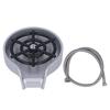 High Pressure Sink Glass Rinser Bar Automatic Cup Washer Kit with ABS Base 80cm Hose Silver