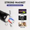 Upgraded Rechargeable LED Flashlight with High Brightness Side Lights and Tail Magnet Zoom Function,essential for Emergency, Camping,hiking Trips
