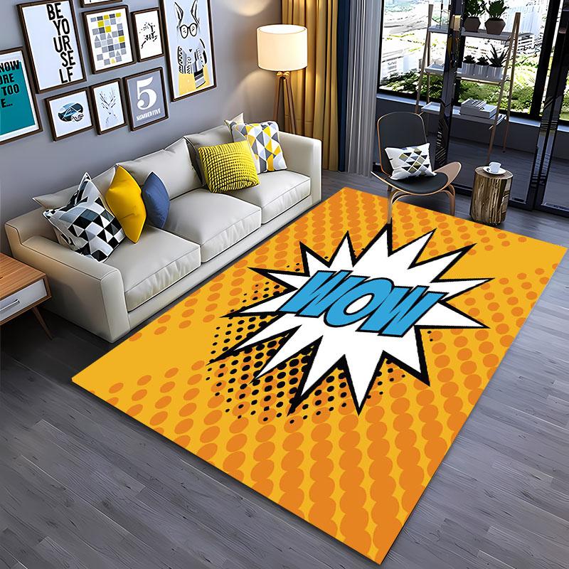 

Поп-арт 3D печать Ковры большой площади для дома Гостиная Детская спальня Диван Придверный коврик Кухонные коврики Противоскользящий декор 40x60cm (16x24in)