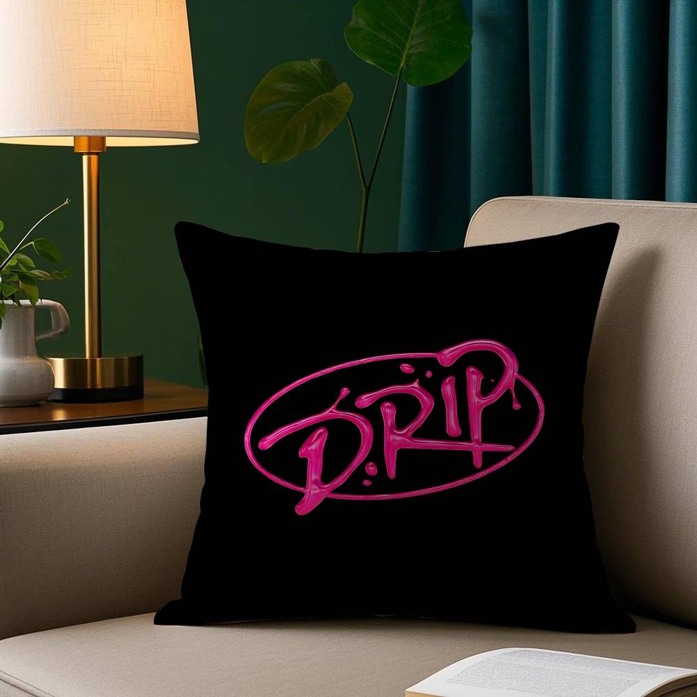 Cool Kpop Style B-Babymonsters Pillow Case Short Plush Print Cushion Cover Square Throw Pillow Covers Sofa Home Decor