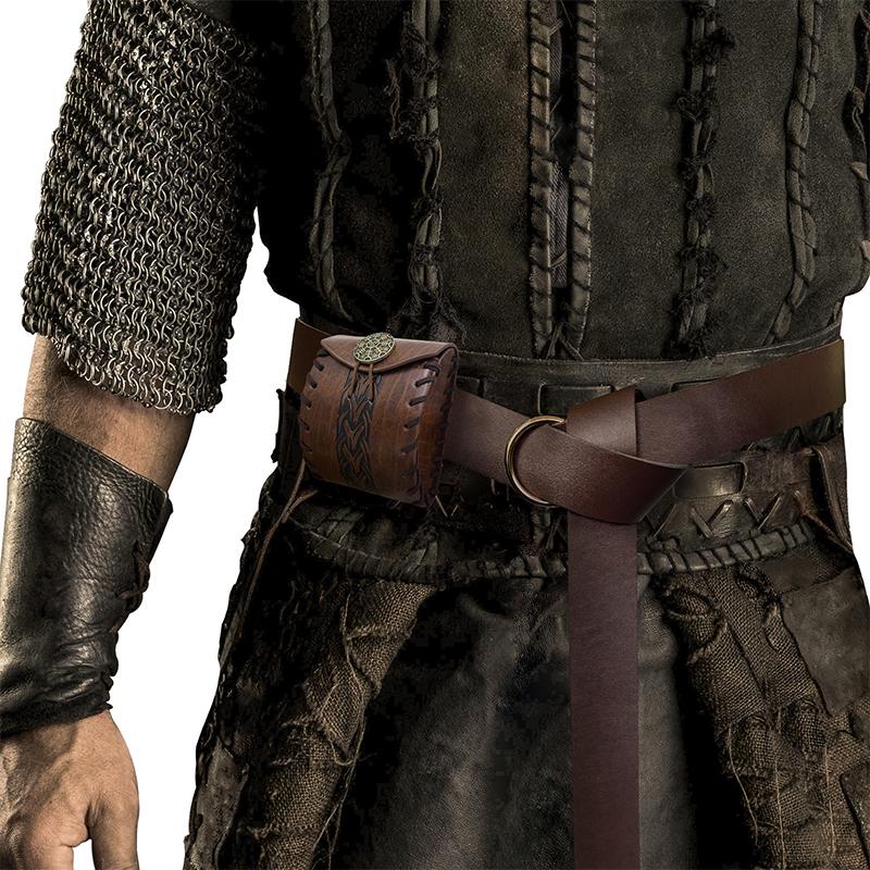 Steampunk Medieval Retro Punk Fanny Pack for Men Pu Leather Coin Purse Waist Bag Cosplay Prop