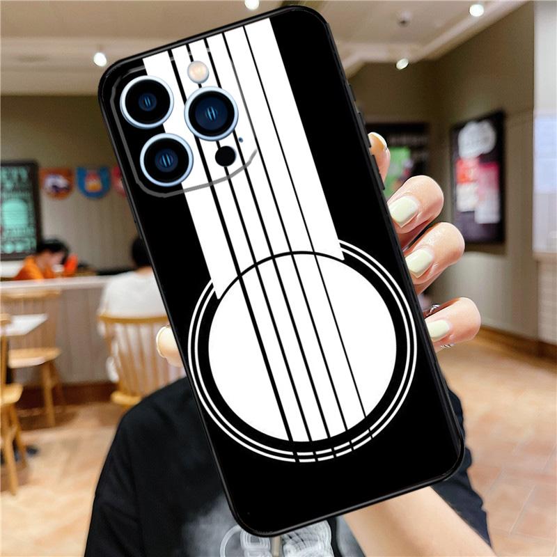 Guitar Violin Fiddle Music Case For iPhone 17 15 14 13 12 11 16 Pro Max Mini Plus 16e 17 Air Bumper Cover Accessories
