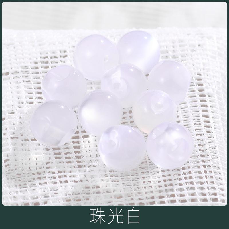 

Пуговица пуговица чонсам нефрит маленькая пуговица Тан одежда ханьфу высококачественные бусины ретро декоративные аксессуары новый китайский стиль 16L = 10MM * Round * Pearlescent White