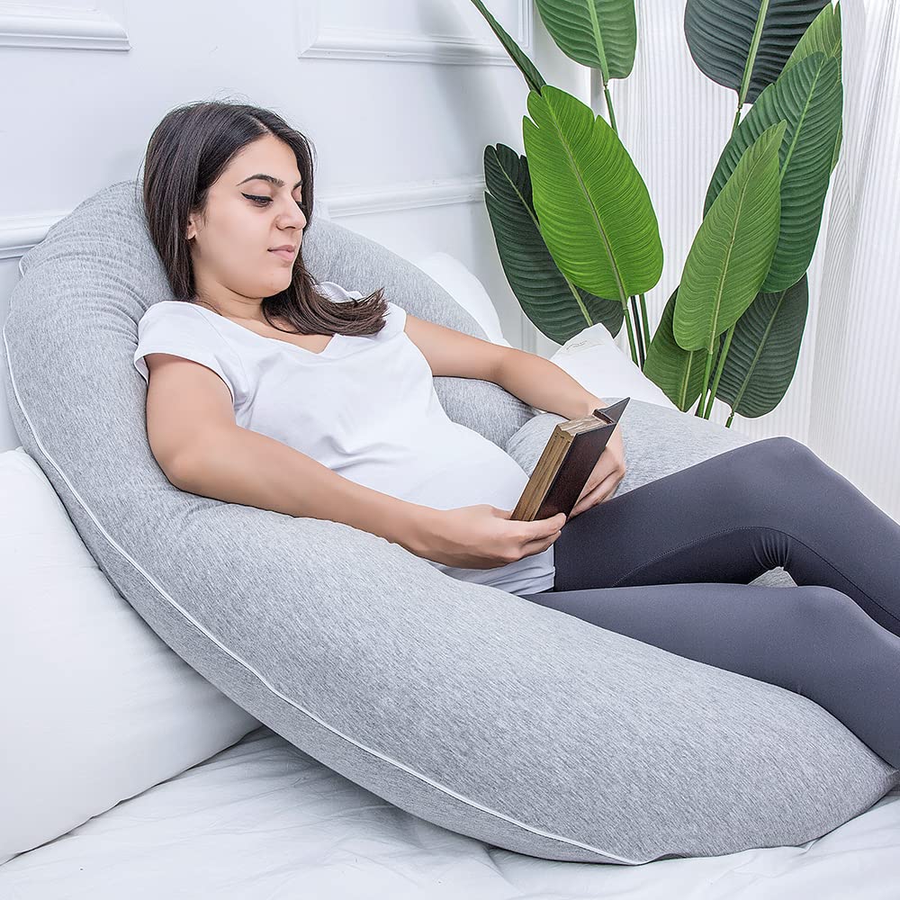 Body Pillow for Knit Popular Maternity Nursing Fluffy Enveloping Side Pregnancy Removable Cover C-Shaped Pregnancy, Cooling, Fabric, Pillow, Cushion,