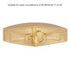 Damen Stretchgürtel Elegant Breites Korsett Dekorativ Glitzernd Metallic Kunstleder Elastischer Taillengürtel mit Legierungsschnalle