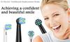 IO Replacement Brush Heads for Oral-B iO Series 2-10 Electric Toothbrushes (3 Black + 3 White)