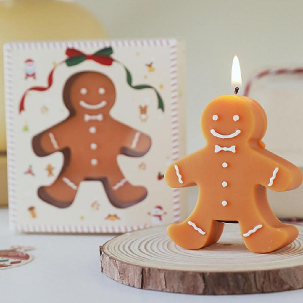 Awakentti  Scented Candle, Christmas Scent, Gingerbread & Coffee Milk Aroma, Eco-Friendly Soy Wax, Gift For Christmas Party