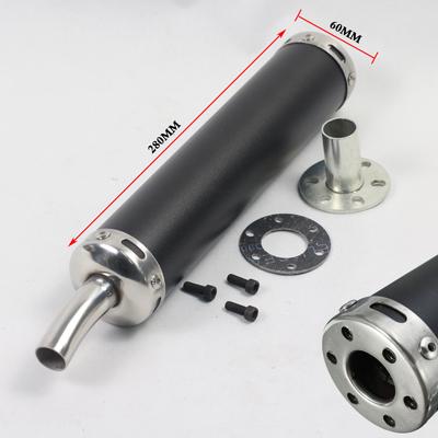 280 * 60 mm universalus naujo stiliaus juodas motociklų lenktynių išmetimo duslintuvo duslintuvo vamzdis gatvės motoroleriui