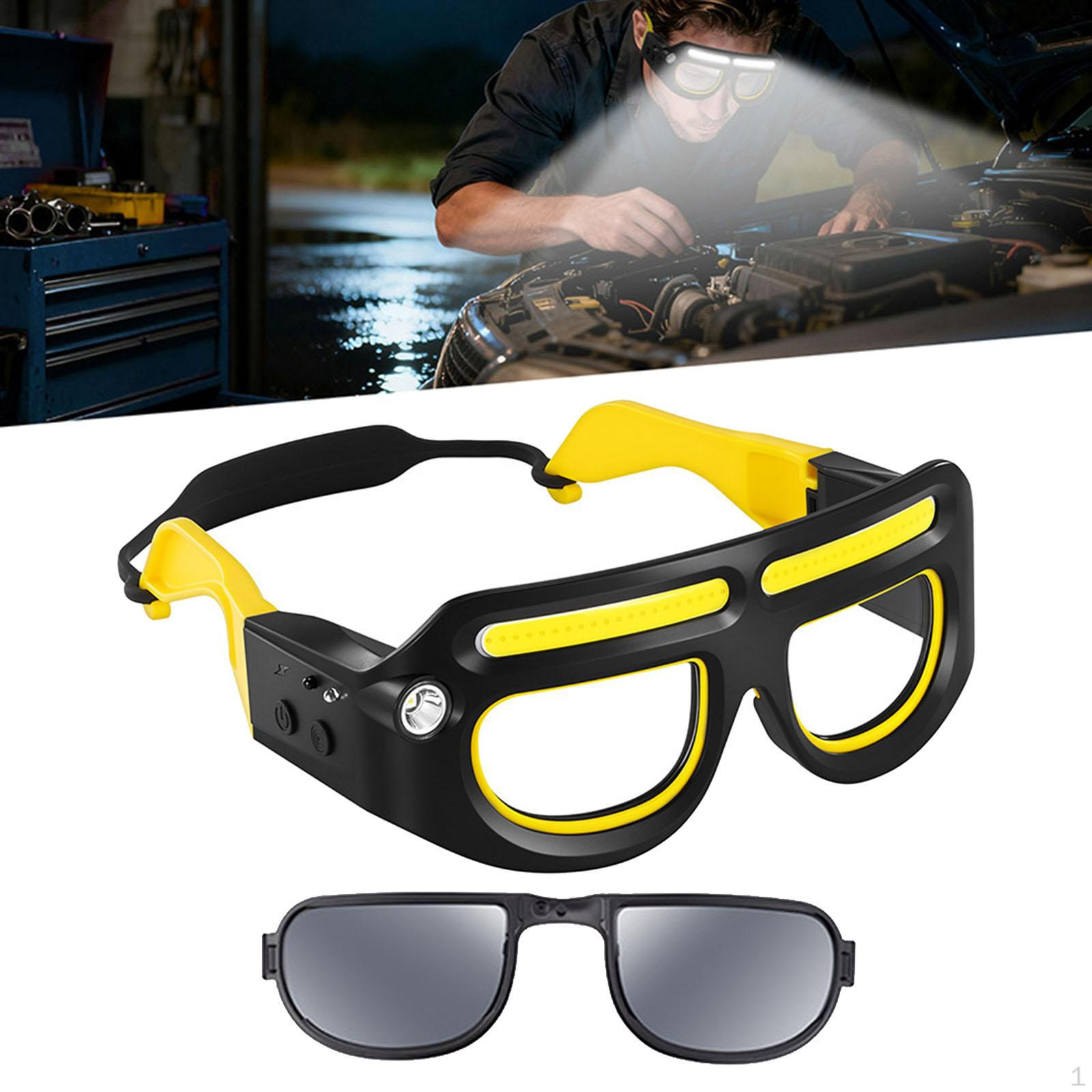 

Glasses Headlight Lighted Eyewear 5 Adjustable Brightness LED Work Light for Running Fishing