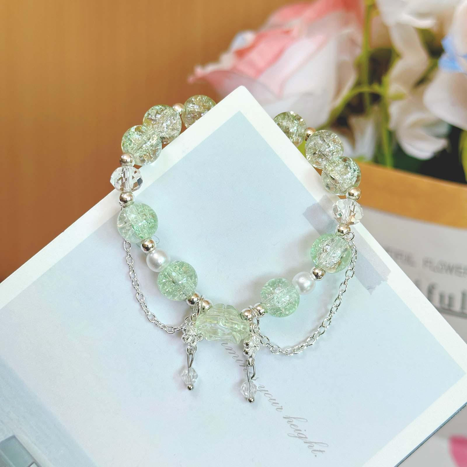 

Rose Flower Bracelet - Women s Niche Forest Fairy Design, Versatile Hand Jewelry for Students & Best Friends With Bag