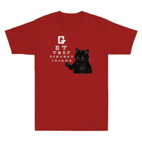 Black Cat Get The Fvck Away From Me Funny Novelty Men s Short Sleeve T-Shirt S