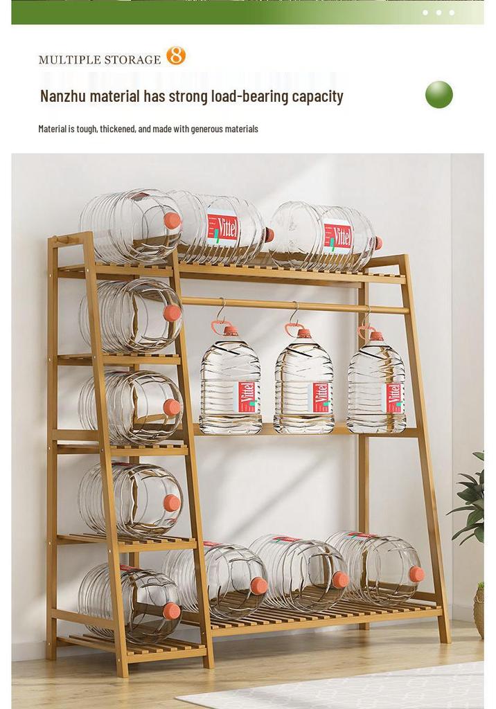Bamboo Floor-Standing Clothes Rack & Wardrobe Organizer