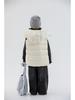 2025 Autumn/Winter Kids' Solid Color Hooded Thick Duck Down Vest