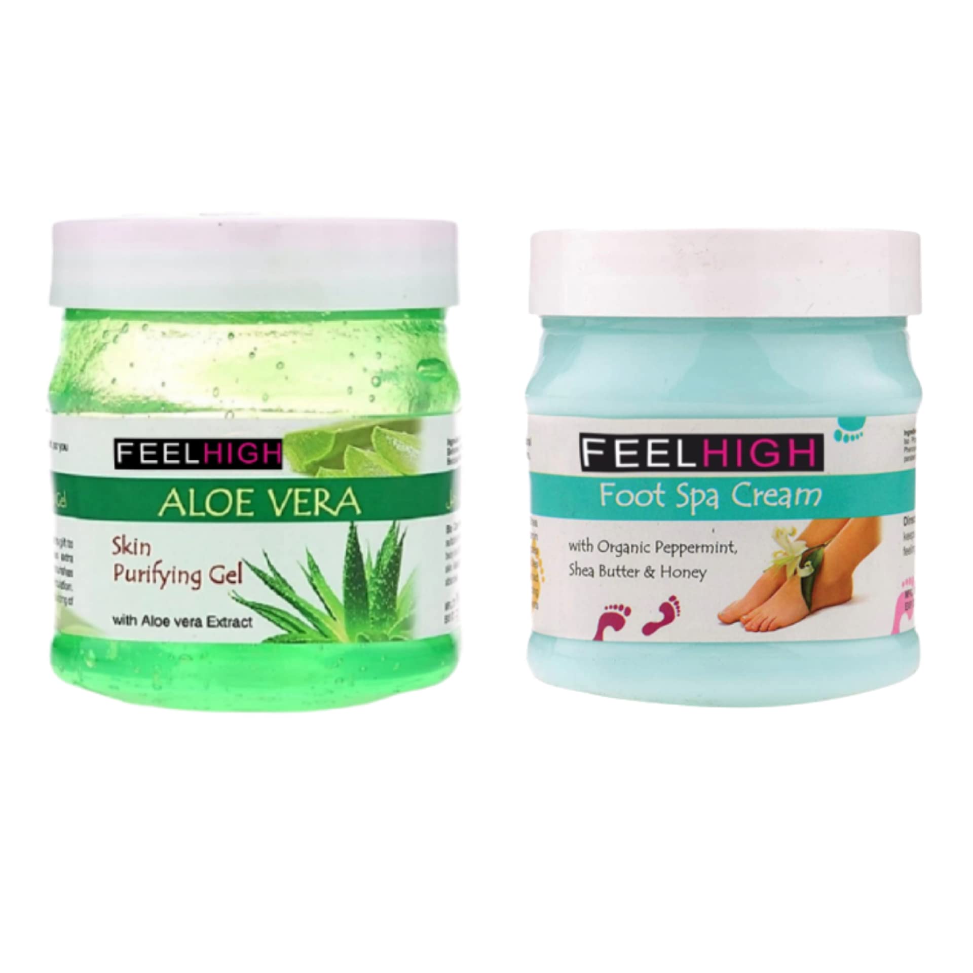 Feelhigh Aloe Vera Gel 500gm And Moisuturizing Cream 500ml -Skin Care product -Facial Product (AloeveraGelAndFootCream)