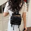 Small Backpack Solid Pu Leather Handbag Tote For Women Casual Fashion Travel Shoulder Bag Lady Phone Purse Anti-theft Backbag