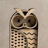 Desktop Owl Sculpture for Office Multi Layer Wooden Figurine, 3D Layered Crafts, Creative Wood Decorative Animal Statues Carving Ornaments Home