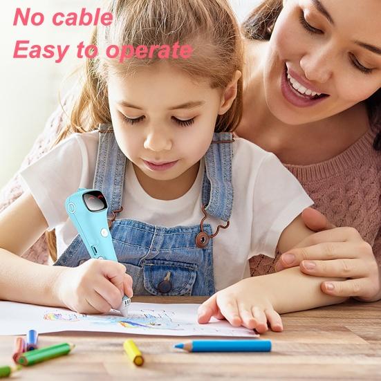 3D Printing Pen Low Temperature Rechargeable DIY Children Wireless 3D Crafting Doodler for