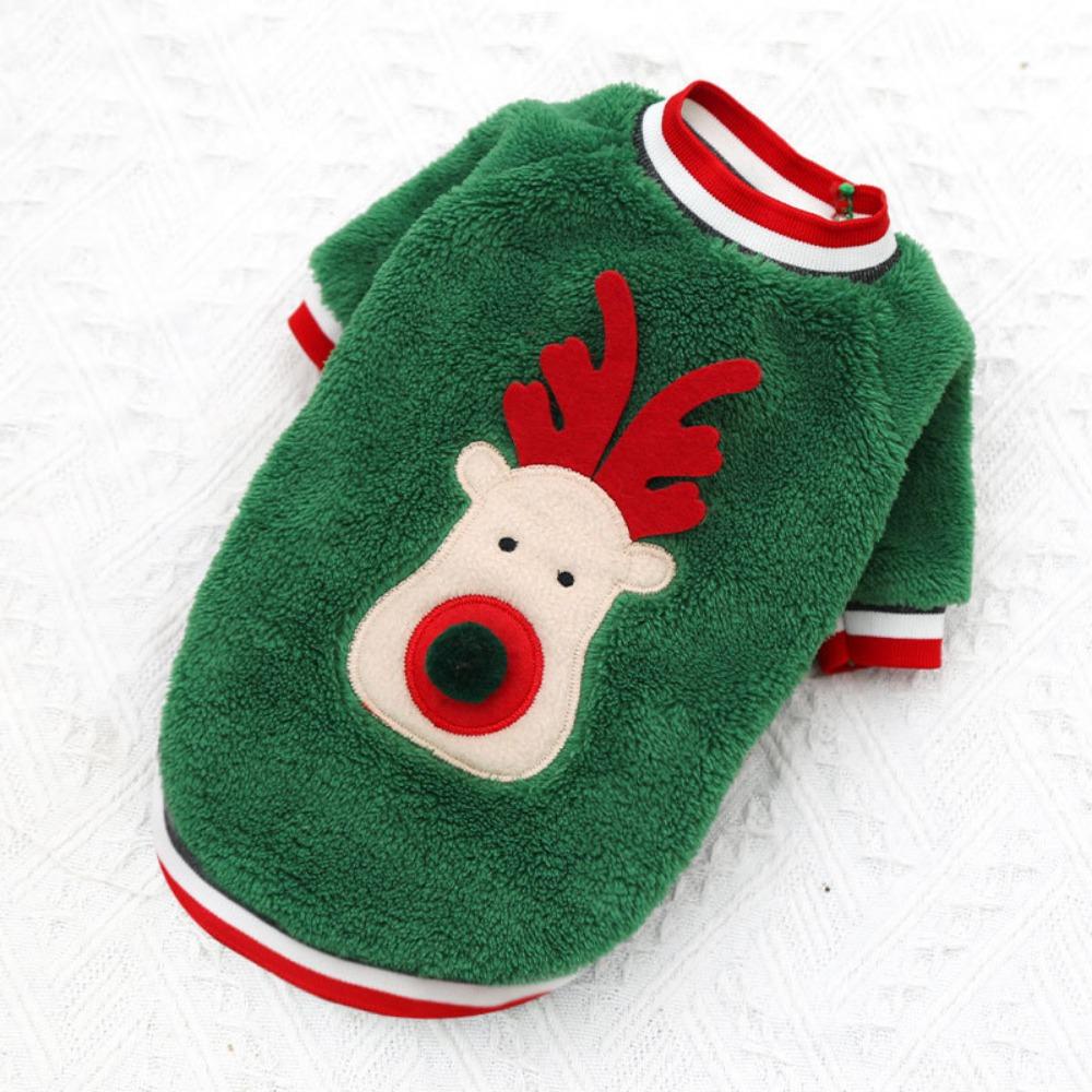 Small Medium Large Dog Christmas Pet Supplies Clothes Teddy Cotton Clothes Autumn and Winter Elk Cat Cat Dog Clothes