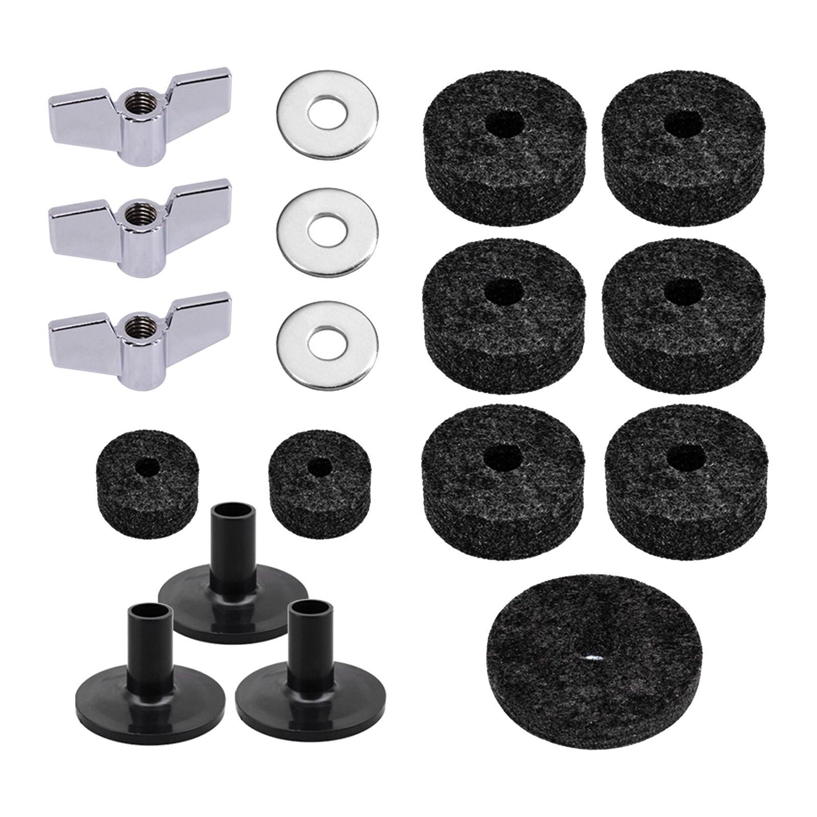 Drum Set Cymbal Felts Washers Replacement Accessories, Cymbal Washer, Drum Replacement Parts, for Performance Music Stage чёрный
