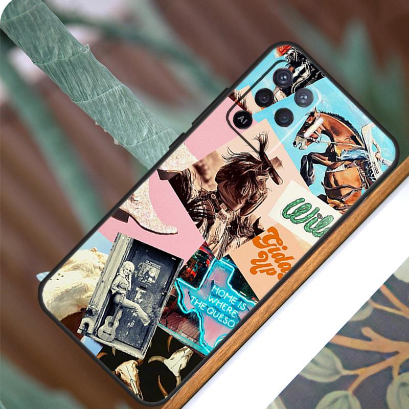 Western Cowgirl Cowboy Boho Aesthetic For OPPO A53S A57S A54S A38 A78 A58 A79 A15 A17 A77 A16 A76 A96 A52 A72 A5 A9 A94 A74 Case