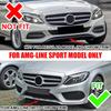 Front Bumper Lower Lip for Mercedes-Benz Class C W205 2014-2018 Trim Molding Chrome Car Body Kit Accessories