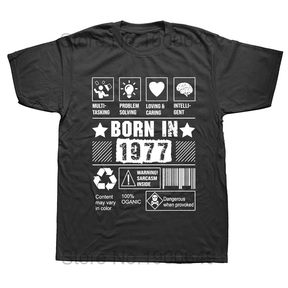 Κατασκευασμένο το 1977 Περιορισμένη Έκδοση Δώρο Γενεθλίων Μπλουζάκια Κρουαζέ Μπλούζες κοντομάνικες Μοντέρνα Μπλουζάκια Ρούχα Casual Βασικά Μπλουζάκια