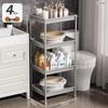 Punch-Free Floor Standing Bathroom Corner Storage Rack