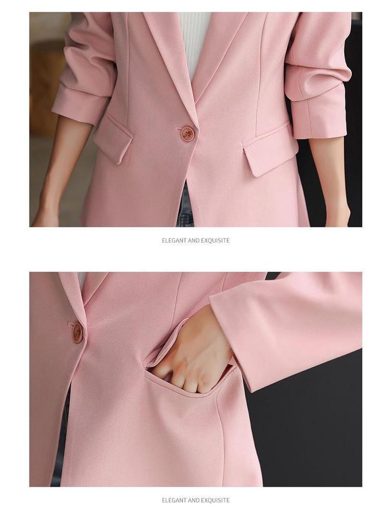 Women's Petite Spring 2024 Slimming Casual Blazer: Street Style Jacket