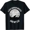I Love Horror Movies And My Cat T-Shirt