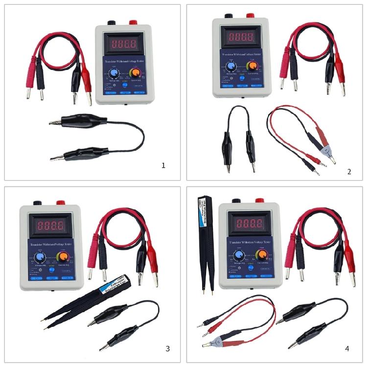 1 Set IGBT Testing Meter 0-3800V Adjustable Current & Voltage Tester with Clip Testing Cable for MOS/LED/MOVs Testing
