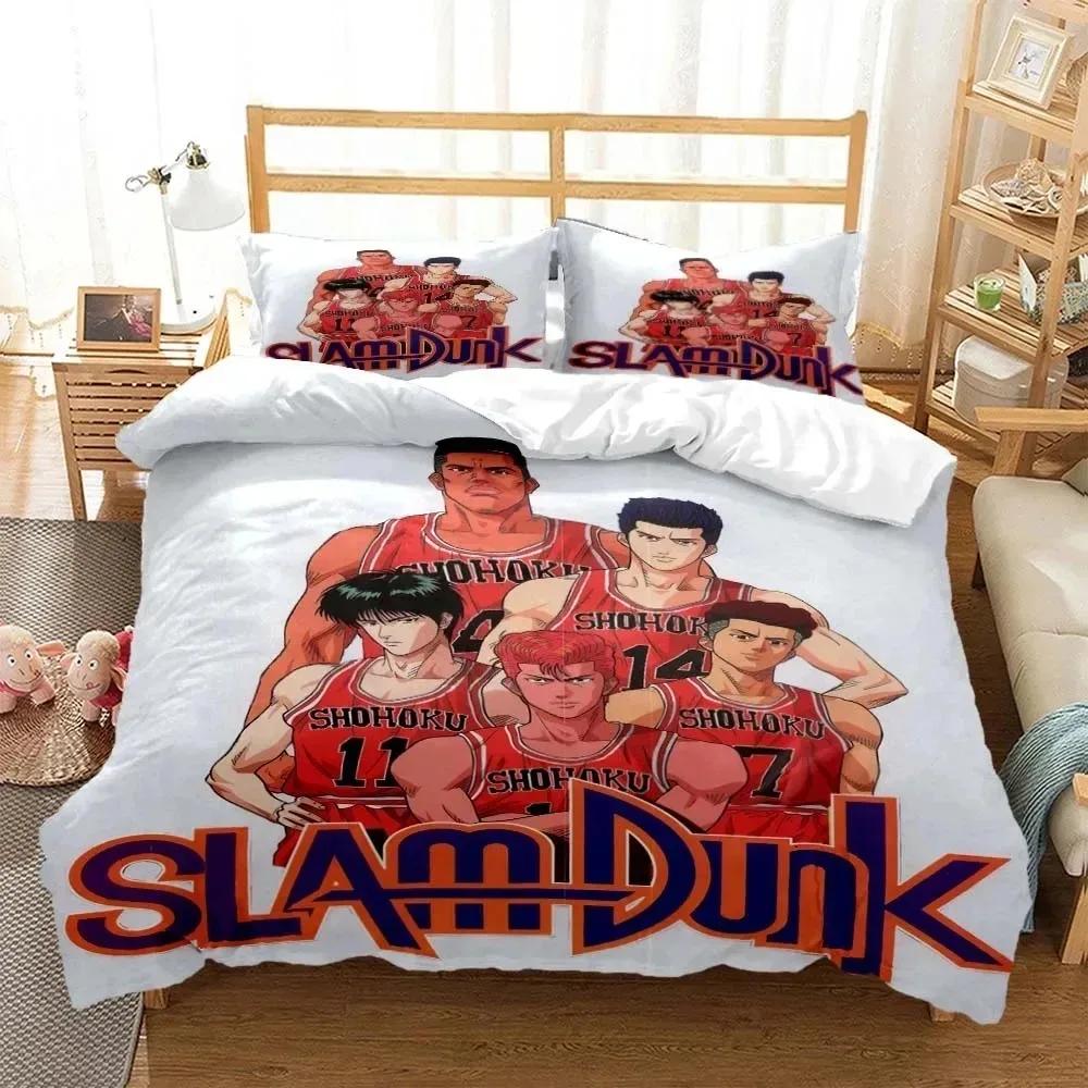 

Anime Slam Dunk Cartoon Bedding Set Boys Girls Twin Queen Size Duvet Cover Pillowcase Bed Kids Adult Fashion Home Textile 70x133cm 2pcs