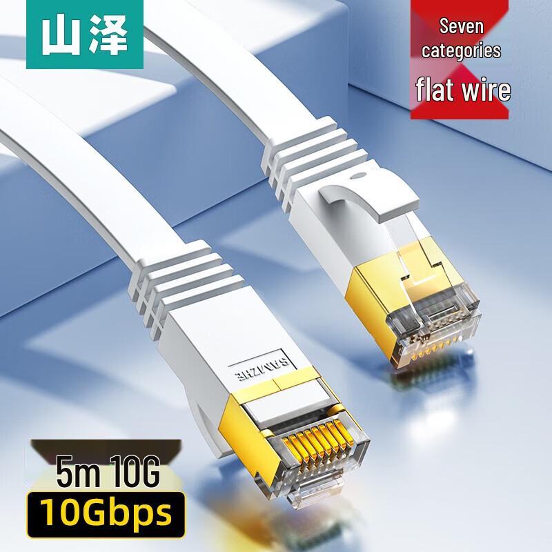 

SAMZHE Cat 7 Flat Gold-Plated Ethernet Cable