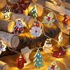 Waterproof Outdoor String Light with LED Xmas Fairy 10/20/40/80 Lights Christmas Warm White Santa Curtain