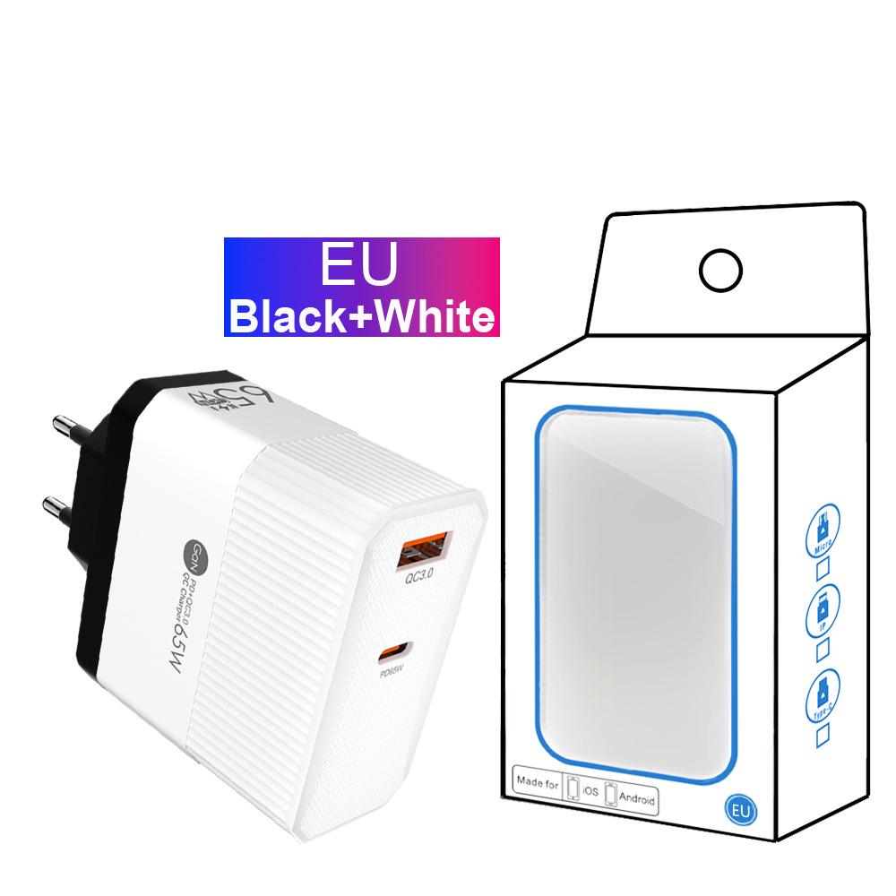 PD 65W GaN Fast Charger with QC3.0 for Phones & Tablets - European Standard