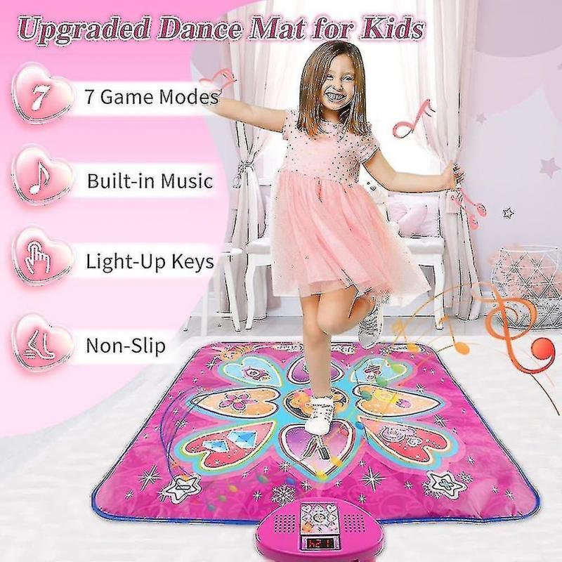 Dance Mat,upgraded Electronic Dance Pad With Led Lightsmusic Dance Game Mat With 7 Game Modes, Adjus