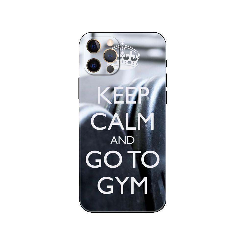 Bodybuilding Gym Fitness Workout Handyhülle für iPhone 2020se 6s 7 8 plus x 10 XR XS 11 12 13 mini pro MAX schwarze TPU-Rückseite
