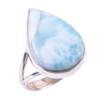 Natural Republic Larimar Edelstein 925 Sterling Silber Geschenkring S.7 k6H51