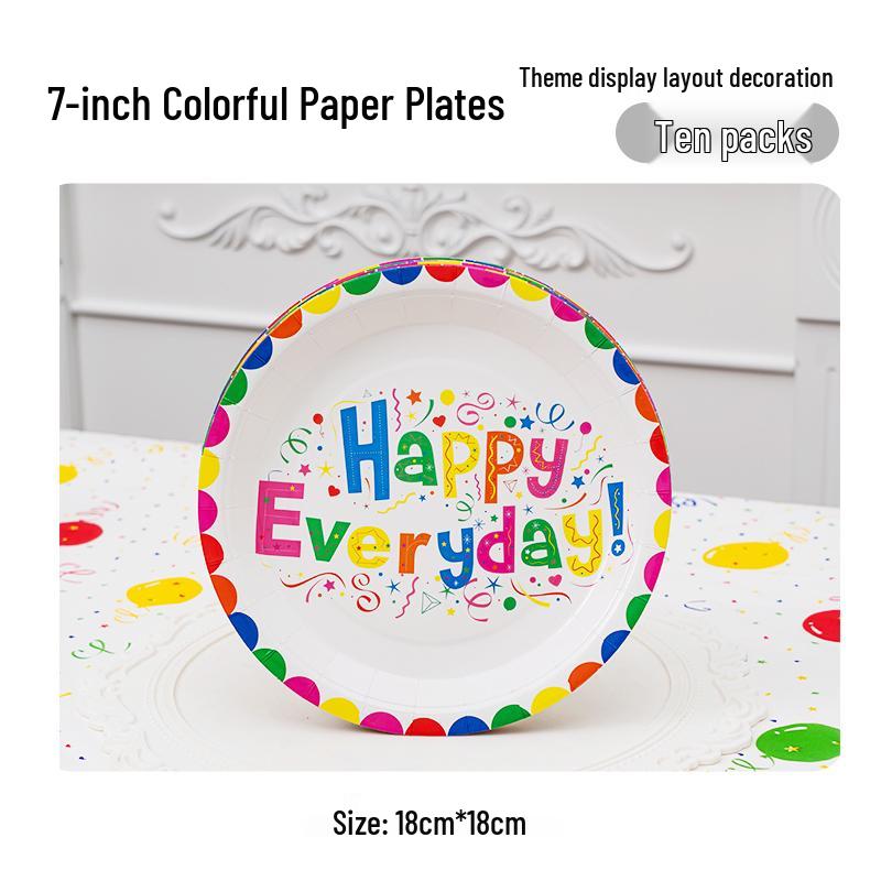 Disposable Party Supplies Set: Paper Plates and Cups for Birthdays and Weddings