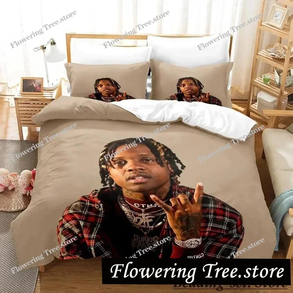 Lil Durk Bedding Set Single Twin Full Queen King Size Bed Set Aldult Kid Bedroom Duvetcover Sets Anime Parure De Lit Bed