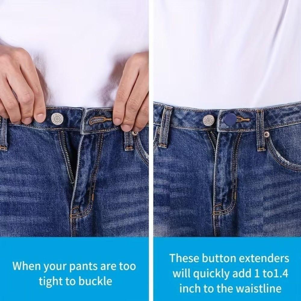 12/16/24/26 pcs Strong Elasticity Waist Extender Buttons Button Style No Sew Extensions  for Jeans