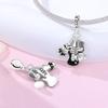 925 Silver Music Rock Pendants Bracelet Charms DIY Jewelry Party Beads Exquisite Festival Gifts Accessories for Women Men