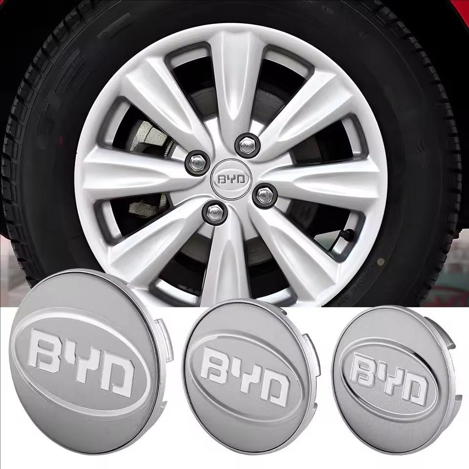 4Pcs 55mm 58mm 68mm Car Wheel Center Hub Caps Rim Cover Badge Emblem For BYD Atto 3 Yuan Plus Song Plus Seal Dolphin Seali