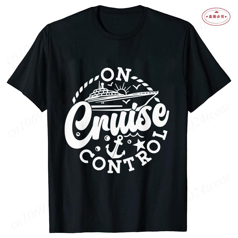 On Cruise Control Tshirts Summer Holiday Vacation Party Y2k Tops Family Matching Short Sleeve Tees Trip Travel Unisex Clothing