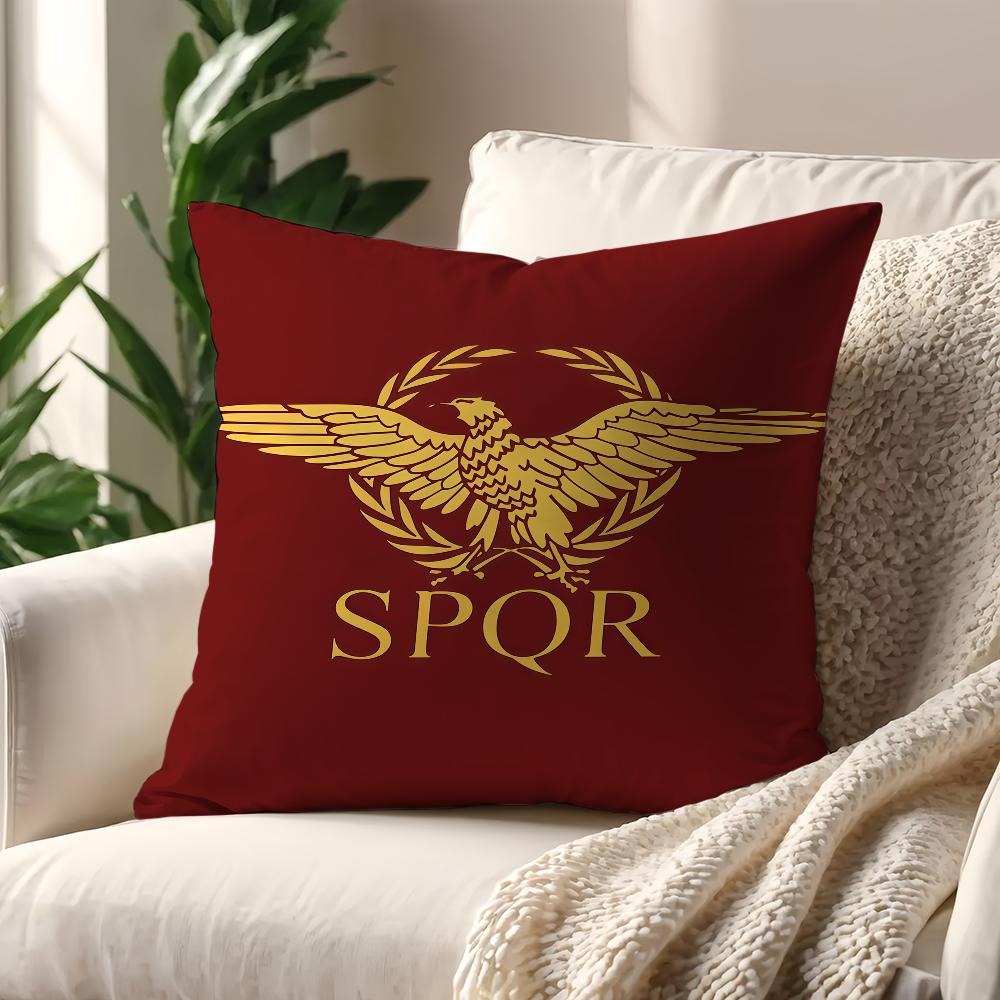 

Gold Imperial Eagle Rome SPQR cushion cover For Pillow Printing Sofa Decoration Home Car Room CoffeeShop Office NordicSimplicity 30cmx30cm