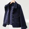 Autumn and Winter Coat Top Trendy Padded Denim Korean Version Versatile and Thin Short Cotton Jacket Women