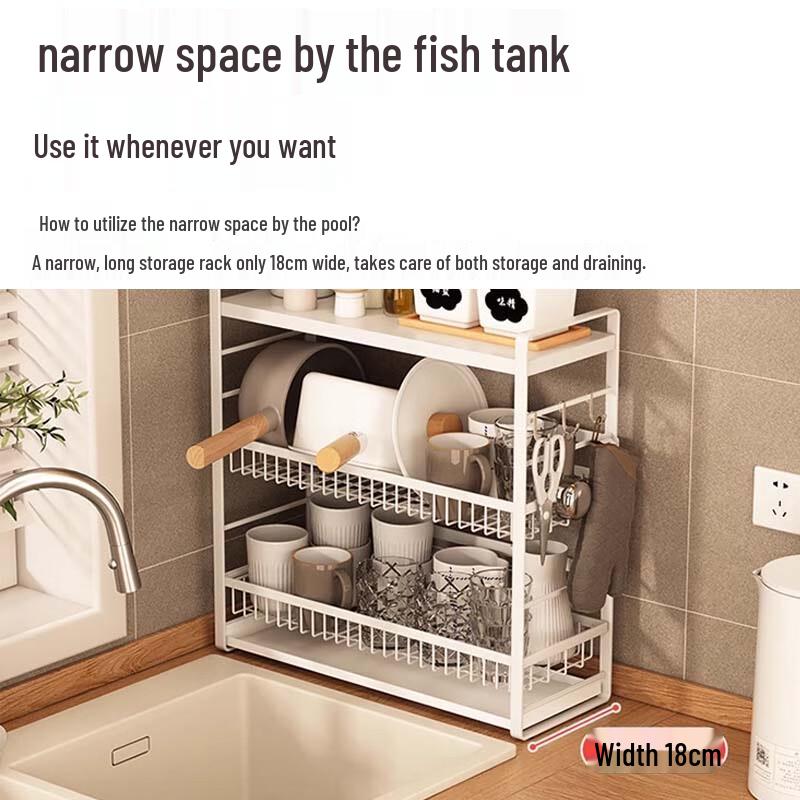 Adjustable 3-Tier Kitchen Spice Rack with Knife & Chopping Board Holder