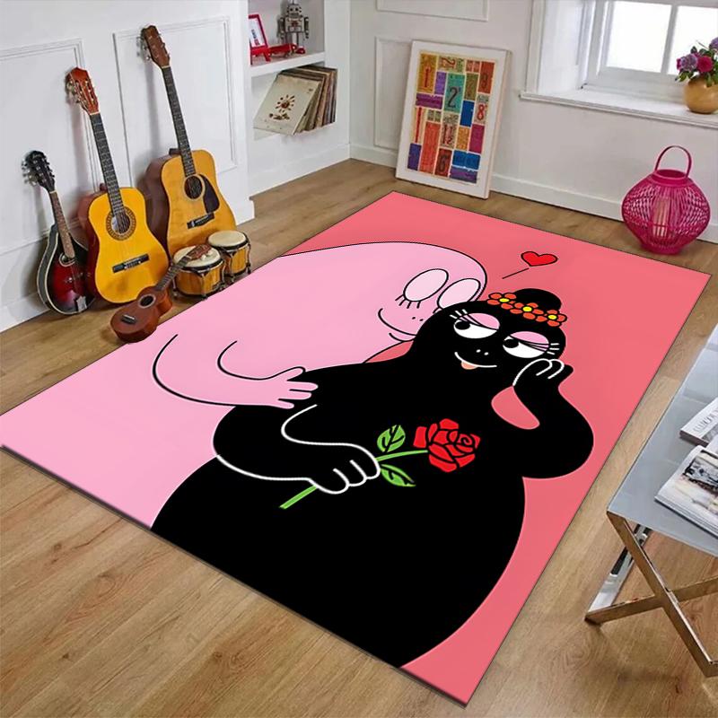 barbapapa Polyester Carpet, Soft Indoor Mat for Office Chair, Living Room, Computer Desk - Decorative Home Office Rug Design
