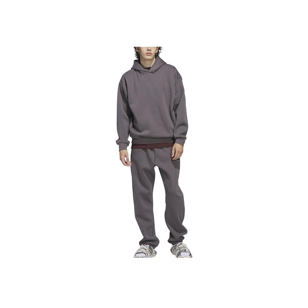 Adidas Basketball Ss25 Logo Comfortable Casual Hoodie, Unisex Basketball Streetwear Hoodies Charcoal Gray JL6873