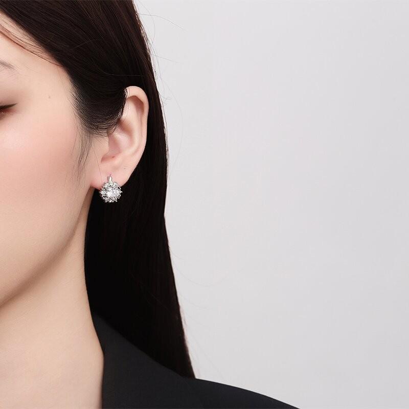 Zircon Copper Gold-Plated Women's Ear Cuffs & Dangle Stud Earrings