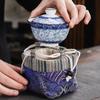 Tragbare Baumwoll-Teegeschirr-Aufbewahrungstaschen Multifunktionale Verdickte Teekanne Teetasse Stoffhüllen Reise Picknick Camping Teegeschirr Beutel